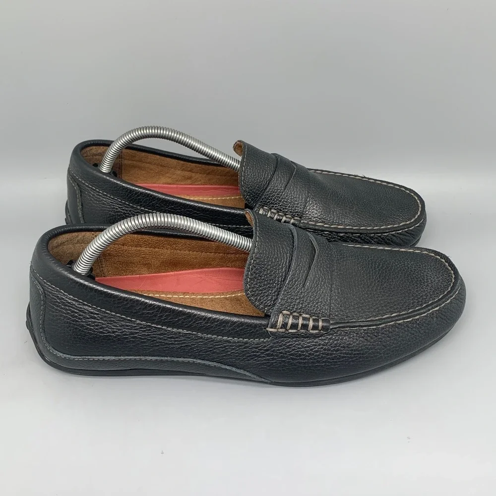 Florsheim Windsor Black Leather Penny Loafers 11845-007 Men's Sz 10.5 M